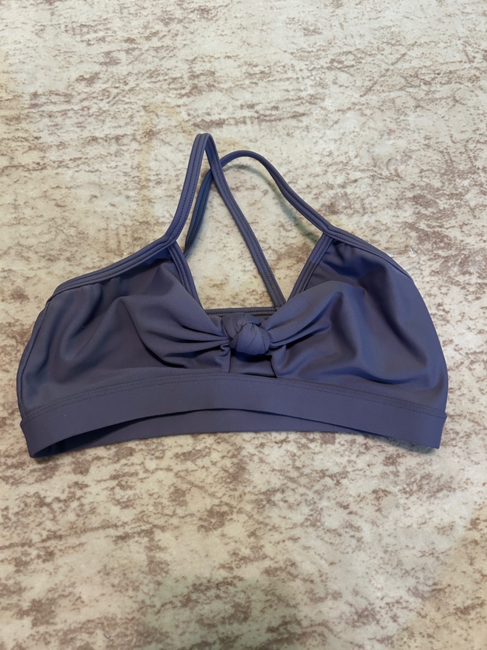 Kids Purple Bow-Front Swim Top